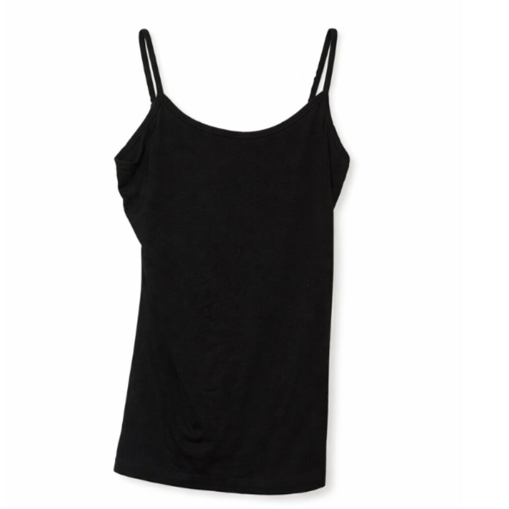🦜 Mac & Jac Black Adjustable Strap Tank Top – Women’s Basic Layering Cami - M